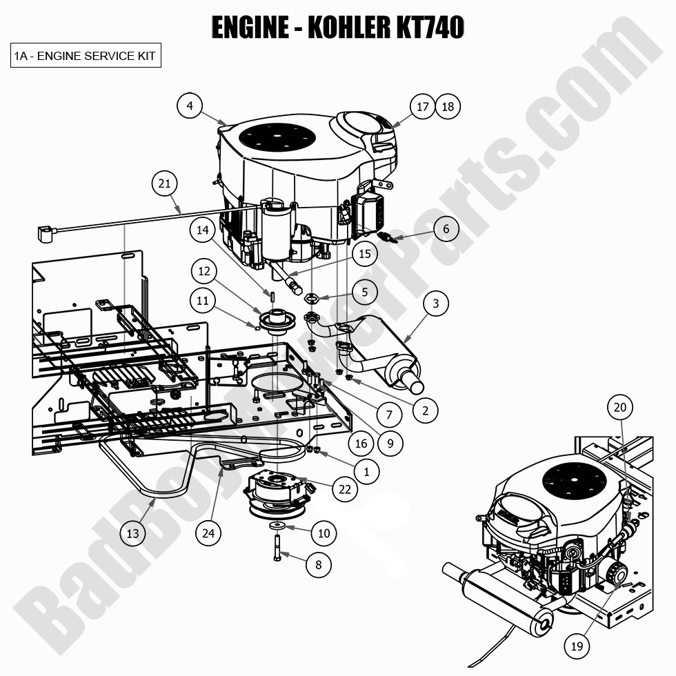 2021 ZT Avenger Engine - Kohler KT740